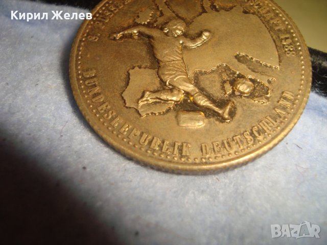 Футбол Европейско Първенство 1988г. 8-на ФИНАЛ ВРАТАР ГЕРМАНИЯ ФРГ ПЛАКЕТ БРОНЗ ПОЗЛАТА РЯДЪК 30453, снимка 13 - Антикварни и старинни предмети - 38152806