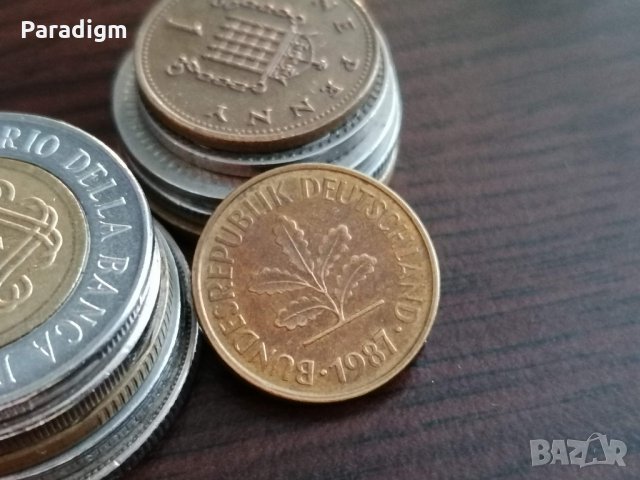 Монета - Германия - 5 пфенига | 1987г.; серия D, снимка 2 - Нумизматика и бонистика - 35353856