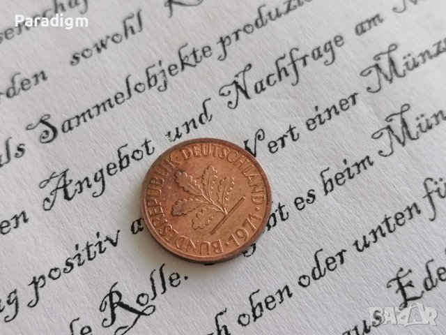 Монета - Германия - 1 пфениг | 1971г.; серия D, снимка 2 - Нумизматика и бонистика - 37748032
