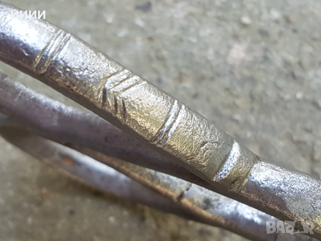 Абаджийска ножица 1866г със златни набивки , снимка 4 - Антикварни и старинни предмети - 52215674