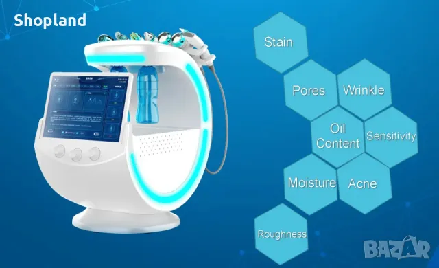 Мултифункционален 7-в-1 уред за анализ и грижа за кожата с Ice Blue Plus технология , снимка 5 - Козметични уреди - 48673795