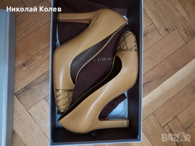 Обувки кожа Бруно Маджи, снимка 4 - Дамски обувки на ток - 50158142