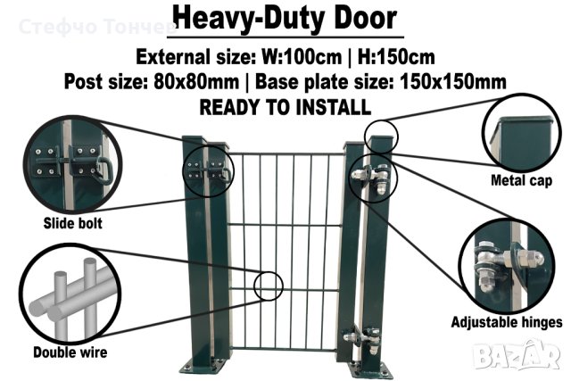 Декоративна мрежа. Пана и колове. Врати. Портали. ПВЦ мрежа., снимка 18 - Строителни материали - 44264351