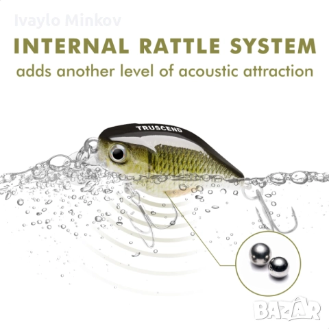 3.7см 4гр. 5бр. Воблер Crankbait Truscend, снимка 4 - Стръв и захранки - 52990167