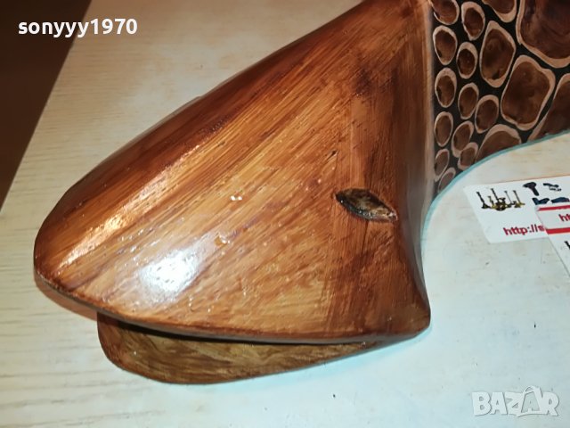 маска дървена жираф 50см 3012221226, снимка 6 - Антикварни и старинни предмети - 39143374
