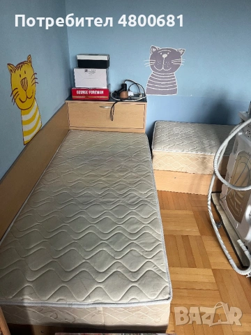 Комплект легла с модулни шкафове, снимка 2 - Секции и витрини - 54236737