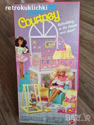 Ретро кукла Барби 1990, Barbie Courtney Babysitter #9434, снимка 13 - Кукли - 53972204