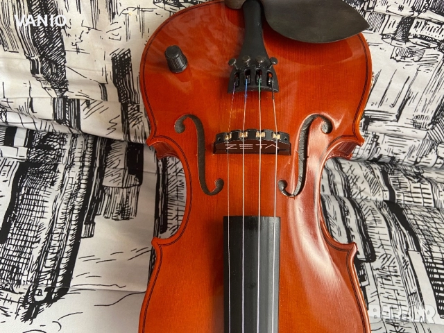Zeta Acoustic Violin 4 Strings Цигулка Зета Акустична Цвят Черен и Кафяв 4 Струни , снимка 4 - Струнни инструменти - 52418347