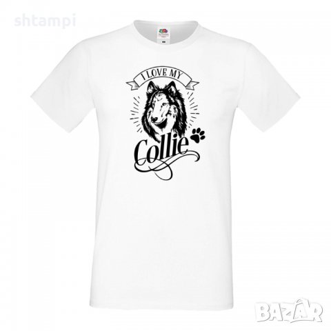 Мъжка тениска I Love My Collie Dog,Куче, животно,подарък,изненада, снимка 2 - Тениски - 36933817
