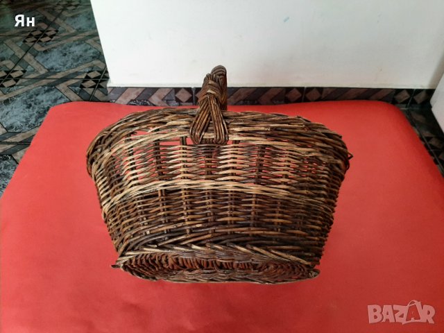  Стара Ретро Дървена Кошница от Ракита/Върба от 1960-те , снимка 4 - Други ценни предмети - 35434749