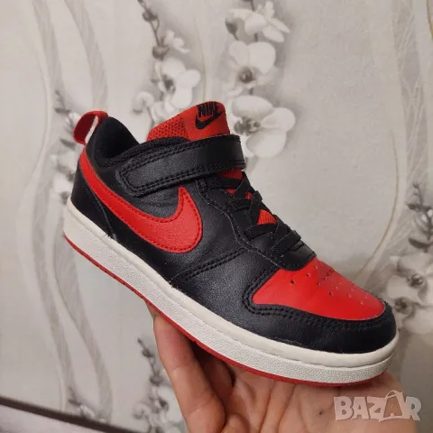 Nike Кожени кецове/ маратонки  Court Borough Low 2 номер 30 ,5-31, снимка 5 - Детски маратонки - 49550380