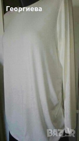 Мека рипсена блуза, в цвят светло екрю🍀👚L, XL🍀👚арт.1010, снимка 1 - Блузи с дълъг ръкав и пуловери - 30553538