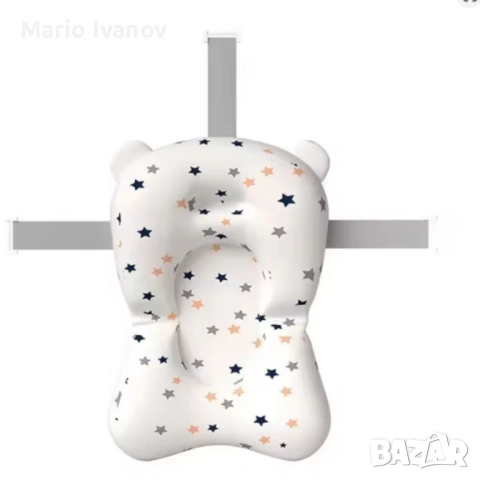 Сгъваема бебешка вана с термометър и възглавница, снимка 5 - Комплекти за бебе - 53019262