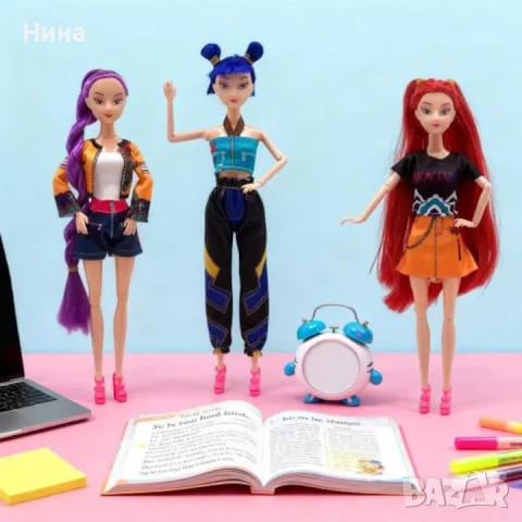 Комплект K- POP Devil Hunter Girls ❤️  3 бр пеещи , модни кукли, 30 см, снимка 4 - Кукли - 55777001