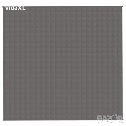 vidaXL Утежнено одеяло сиво 220x240 см 15 кг плат, снимка 3 - Олекотени завивки и одеяла - 56146663