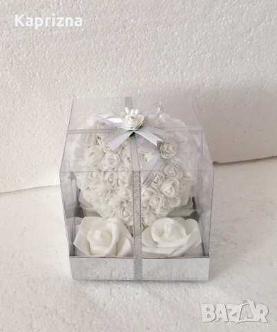 Сърце от рози с панделка в подаръчна кутия, снимка 2 - Романтични подаръци - 34210904