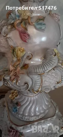 Порцеланова настолна лампа Capodimonte , снимка 8 - Антикварни и старинни предмети - 48945377