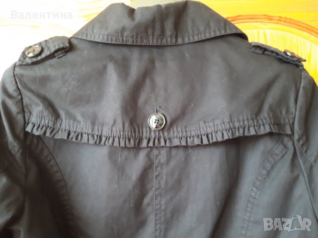 Модерен дамски шлифер в черно, снимка 3 - Шлифери - 30824164