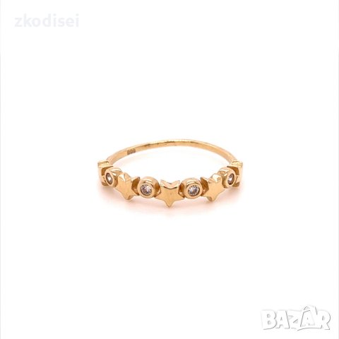 Златен дамски пръстен 1,62гр. размер:56 14кр. проба:585 модел:20025-2, снимка 1 - Пръстени - 42528413