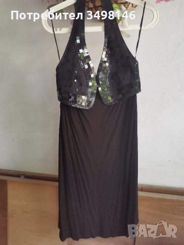 Черна рокля Mango с гол гръб , снимка 2 - Рокли - 38060325