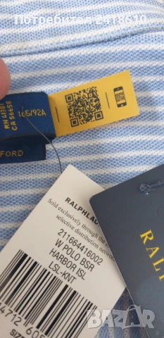 POLO Ralph Lauren Oxford Stripe Knit Pique Cotton Womens Size M НОВО ! ОРИГИНАЛ! Дамска Риза!, снимка 6 - Ризи - 53356268