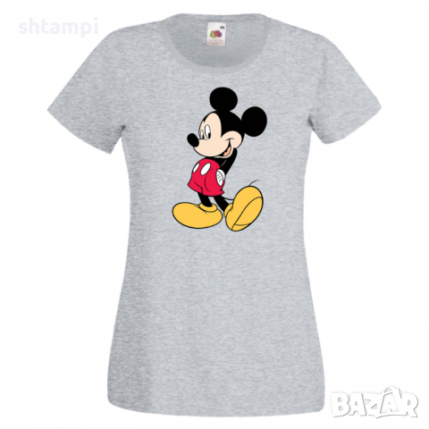 Дамска тениска Mickey Mouse 10 Подарък,Изненада Мини Маус,Микки Маус.Подарък,Изненада,, снимка 4 - Тениски - 36526667