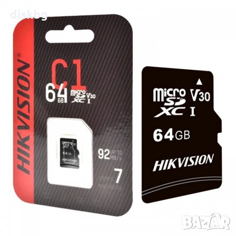 Бърза MicroSD 64GB HIKSEMI class 10 - нова карта памет, запечатана, снимка 2 - Карти памет - 35415459