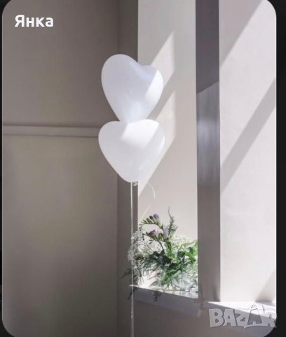 Балони -бяло сърце- 10бр, снимка 3 - Сватбени аксесоари - 44175441