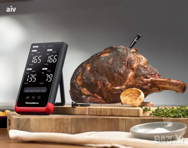 ThermoMaven P4 | 4 сонди | Професионален BBQ термометър за месо, снимка 2 - Обзавеждане на кухня - 55946510