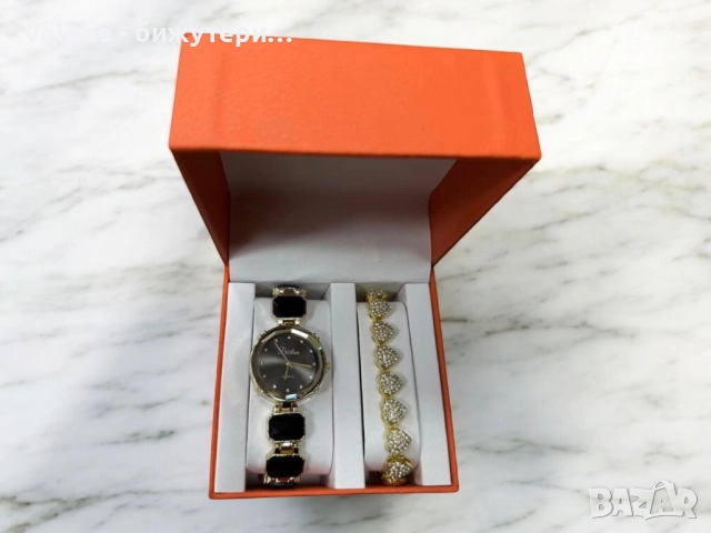 Разкошни дамски комплекти – часовник и гривна , снимка 6 - Бижутерийни комплекти - 52922092