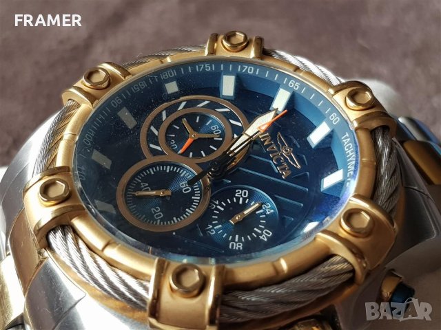 Мъжки часовник Invicta Bolt 52мм Оригинален Спортен Елегантен Нов, снимка 3 - Мъжки - 40867162