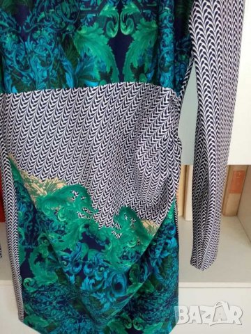 Рокля в синьозелено и сиво , снимка 4 - Рокли - 29841810