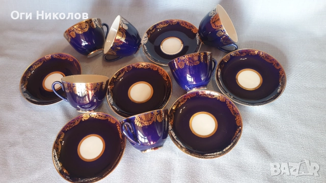 Луксозен сервиз за чай- "ЛФЗ " - Русия, снимка 4 - Сервизи - 51804285