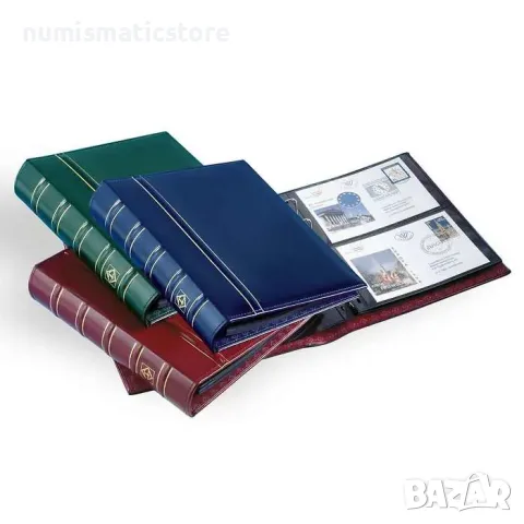LEUCHTTURM Optima Албум за първодневни пликове с 20 листа за 80 плика