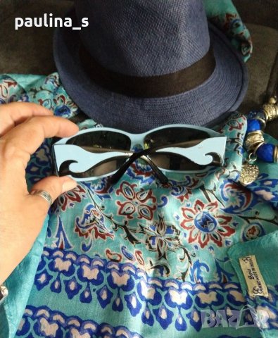 Комплект аксесоари - лятно бомбе, копринен шал, слънчеви очила и гривна с талисмани, снимка 4 - Други - 36910748