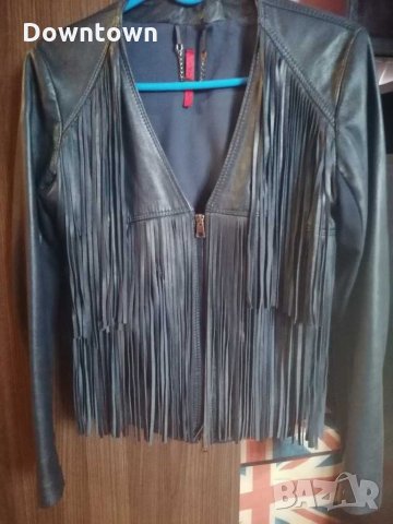 IMPERIAL естествена кожа яке с ресни, снимка 4 - Якета - 31166400