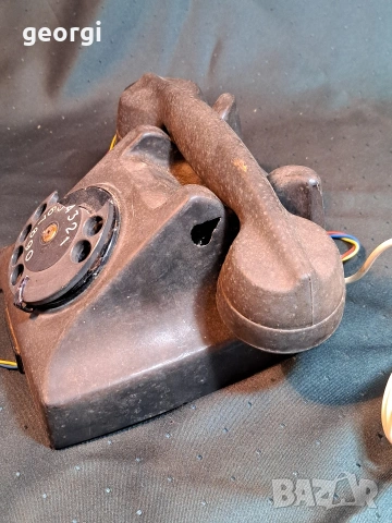 стар бакелитов телефон PTT 34/4, снимка 7 - Антикварни и старинни предмети - 53988313