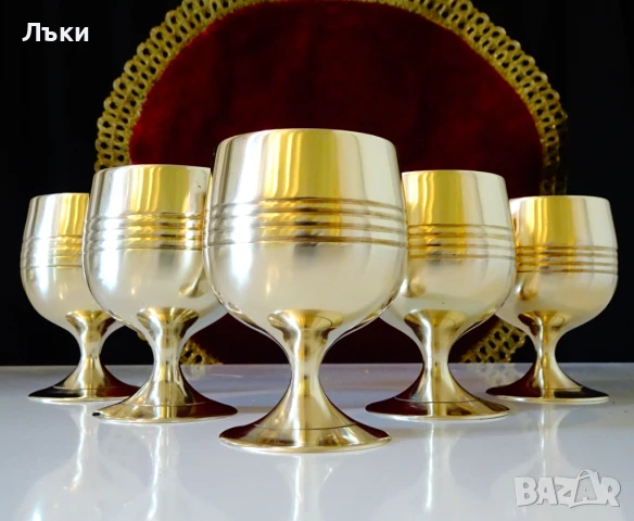 Бронзови чаши за ракия 80 мл.,релеф. , снимка 2 - Антикварни и старинни предмети - 51290718