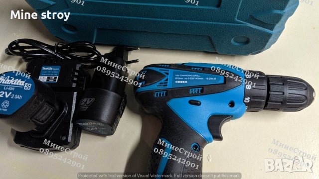 Акумулаторен Винтоверт Makita 12V 2Ah + 2 батерии и накрайници Макита, снимка 3 - Винтоверти - 42735838