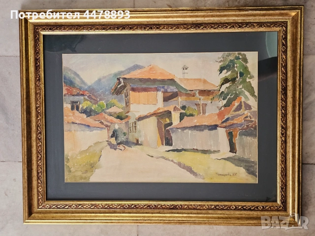 Картина Димитър Паунов пейзаж 1936 година.