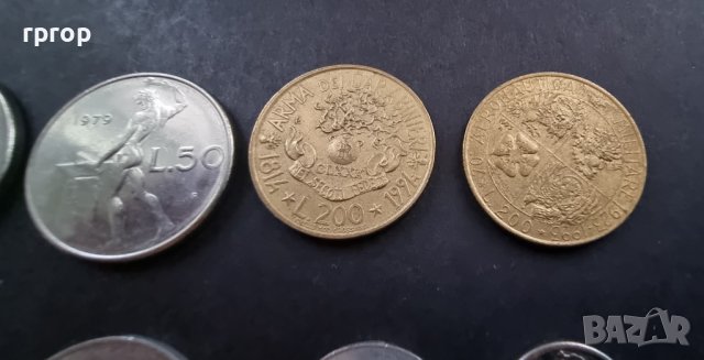 Монети. Италия. Италиански лири. 10 бр., снимка 3 - Нумизматика и бонистика - 37772865