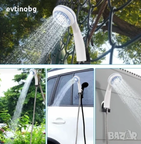 Преносим душ за къмпинг, компактен, USB зареждане, батерия 2200 mAh, снимка 5 - Други - 54106422