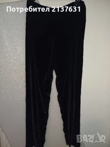 ДАМСКИ ЧЕРЕН  ПАНТАЛОН От КАДИФЕ  - Размер XL , снимка 1