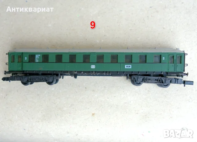 Товарни и пътнически вагони N (1:160) - от 9 до 12, снимка 3 - Колекции - 49365656