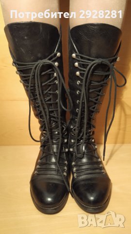 Miz Mooz - дамски ботуши от естествена кожа с връзки, снимка 2 - Дамски ботуши - 31274038