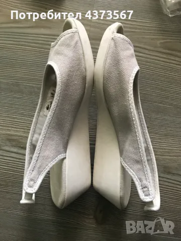  Дамски удобни бели сандали от плат, марка Lacoste, снимка 1