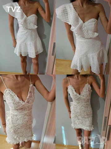 Дамска къса дантелена рокля 