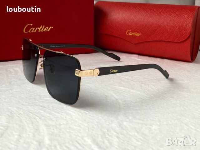 Cartier висок клас мъжки слънчеви очила с дървени дръжки, снимка 8 - Слънчеви и диоптрични очила - 42830684