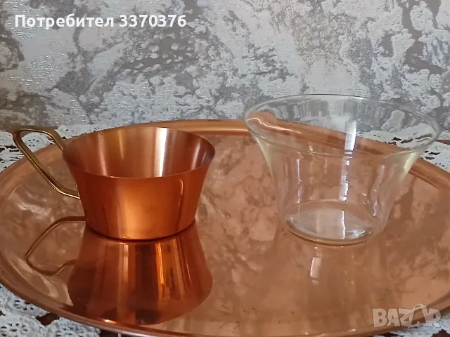 Меден сервиз на поднос-чаши термо стъкло, снимка 3 - Сервизи - 56161395