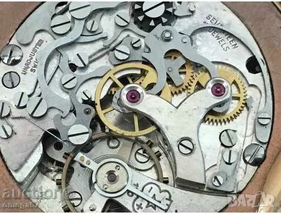 Златен мъжки ръчен часовник от розово злато хронограф CHRONOGRAPHE SUISSE, снимка 7 - Мъжки - 22907742